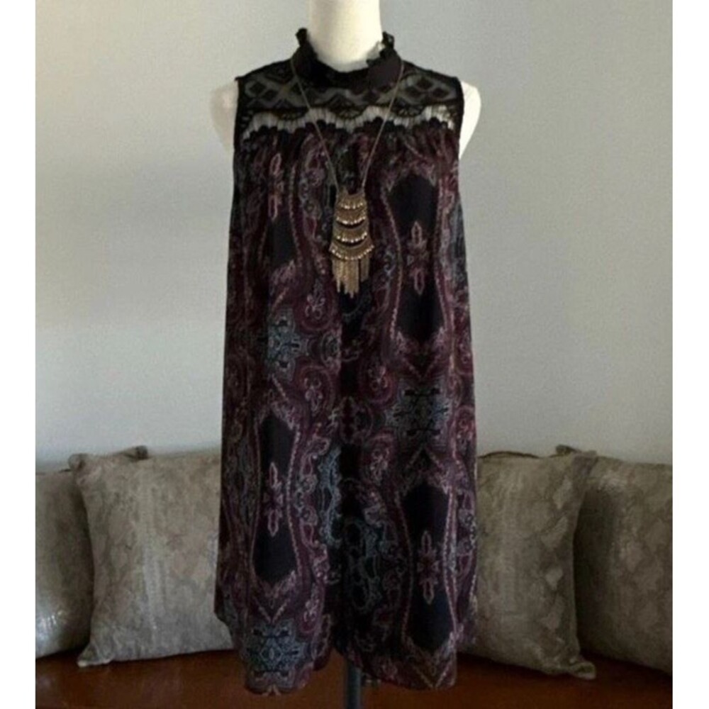 Womens Boho Short Formal Romper Paisley Lace Cocktail Size M by BCBG Generation - Picture 3 of 16